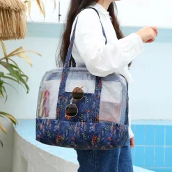 Waterproof Beach Swimming Gym Wet/Dry Separation Toiletry Bag, Shower Bath Clothing Bag for Dry and Wet Storage