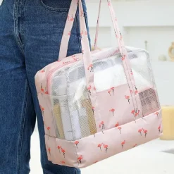 Waterproof Beach Swimming Gym Wet/Dry Separation Toiletry Bag, Shower Bath Clothing Bag for Dry and Wet Storage