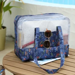 Waterproof Beach Swimming Gym Wet/Dry Separation Toiletry Bag, Shower Bath Clothing Bag for Dry and Wet Storage