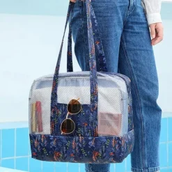 Waterproof Beach Swimming Gym Wet/Dry Separation Toiletry Bag, Shower Bath Clothing Bag for Dry and Wet Storage