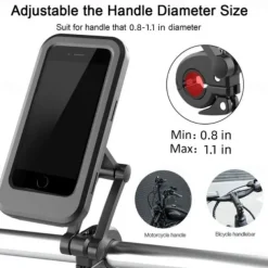 Waterproof Bicycle & Motorcycle Phone Holder - Shockproof & Scratch-Proof, 360 Adjustable, Universal for 6.7-Inch Phones, Easy Install with Quick Release Buckle