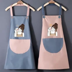 Waterproof Chef Apron For Women and Men, Kitchen Cooking Apron, Personalised Gardening Apron, Oil-proof Work Apron Cross Back Heavy Duty Adjustable