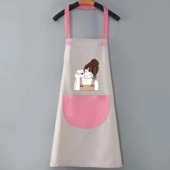 Waterproof Chef Apron For Women and Men, Kitchen Cooking Apron, Personalised Gardening Apron, Oil-proof Work Apron Cross Back Heavy Duty Adjustable