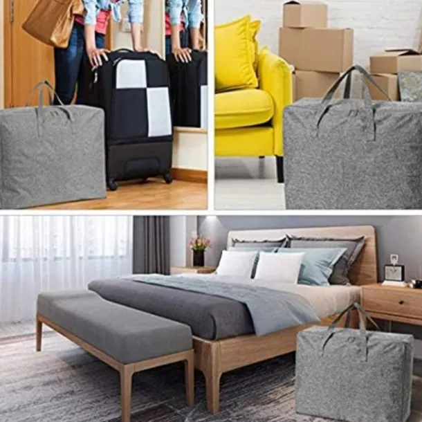 Waterproof Cotton Linen Press Line Storage Bag Finishing Bag Clothes Quilt Quilt Bag Stall Walking Oversized Moving Packing Bag