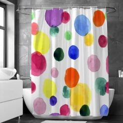 Waterproof Fabric Shower Curtain with Hooks 180cm*180cm(70