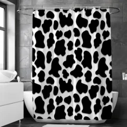 Waterproof Fabric Shower Curtain with Hooks 180cm*180cm(70