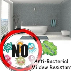 Waterproof Fabric Shower Curtain with Hooks 180cm*180cm(70