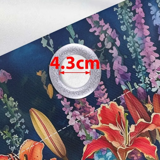 Waterproof Outdoor Curtain Privacy, Sliding Patio Curtain Drapes, Pergola Curtains Grommet 3D Summer Floral Landscape For Gazebo, Balcony, Porch, Party, 1 Panel
