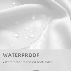 Waterproof Outdoor Curtain Privacy, Sliding Patio Curtain Farmhouse Drapes, Pergola Curtains Grommet For Gazebo, Balcony, Porch, Party, Hotel, 1 Panel