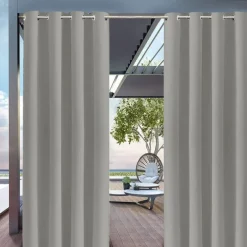 Waterproof Outdoor Curtain Privacy, Sliding Patio Curtain Farmhouse Drapes, Pergola Curtains Grommet For Gazebo, Balcony, Porch, Party, Hotel, 1 Panel