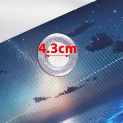 Waterproof Outdoor Curtain Privacy, Sliding Patio Curtain Drapes, Pergola Curtains Grommet 3D Ocean Twinkling Landscape For Gazebo, Balcony, Porch, Party, 1 Panel