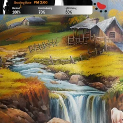 Waterproof Outdoor Curtain Privacy, Landscape Sliding Patio Curtain Drapes, Pergola Curtains Grommet For Gazebo, Balcony, Porch, Party