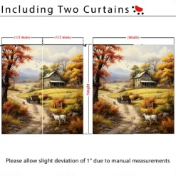 Waterproof Outdoor Curtain Privacy, Landscape Sliding Patio Curtain Drapes, Pergola Curtains Grommet For Gazebo, Balcony, Porch, Party