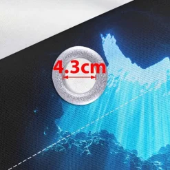 Waterproof Outdoor Curtain Privacy, Sliding Patio Curtain Drapes, Pergola Curtains Grommet 3D Ocean Cave Landscape For Gazebo, Balcony, Porch, Party, 1 Panel