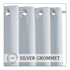 Waterproof Outdoor Curtain Privacy, Sliding Patio Curtain Farmhouse Drapes, Pergola Curtains Grommet For Gazebo, Balcony, Porch, Party, Hotel, 1 Panel