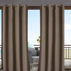 Waterproof Outdoor Curtain Privacy, Sliding Patio Curtain Farmhouse Drapes, Pergola Curtains Grommet For Gazebo, Balcony, Porch, Party, Hotel, 1 Panel