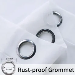 Waterproof Outdoor Curtain Privacy, Sliding Patio Curtain Farmhouse Drapes, Pergola Curtains Grommet For Gazebo, Balcony, Porch, Party, Hotel, 1 Panel