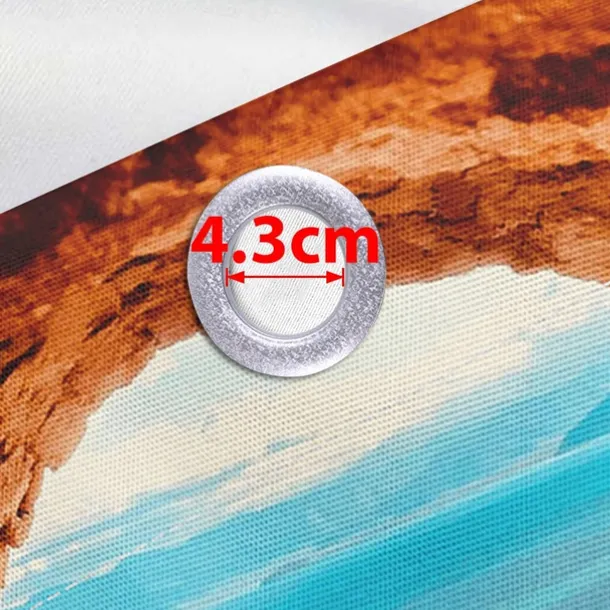 Waterproof Outdoor Curtain Privacy, Sliding Patio Curtain Drapes, Pergola Curtains Grommet 3D Ocean Cave Landscape For Gazebo, Balcony, Porch, Party, 1 Panel