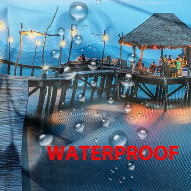 Waterproof Outdoor Curtain Privacy, Sliding Patio Curtain Drapes, Pergola Curtains Grommet 3D Ocean Vacation Landscape For Gazebo, Balcony, Porch, Party, 1 Panel