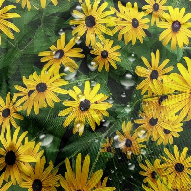 Waterproof Outdoor Curtain Privacy, Sliding Patio Curtain Drapes, Pergola Curtains Grommet 3D Summer Daisy Landscape For Gazebo, Balcony, Porch, Party, 1 Panel