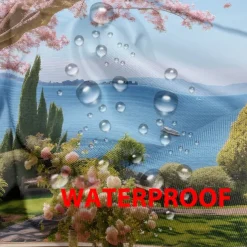 Waterproof Outdoor Curtain Privacy, Outdoor Shades, Sliding Patio Curtain Drapes, Pergola Curtains Grommet Window Mountain For Gazebo, Balcony, Porch, Party