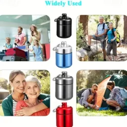 Waterproof Pocket Pill Organizer, Aluminum Pill Container, For Outdoor Camping Travel Daily Use