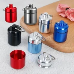 Waterproof Pocket Pill Organizer, Aluminum Pill Container, For Outdoor Camping Travel Daily Use