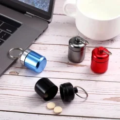 Waterproof Pocket Pill Organizer, Aluminum Pill Container, For Outdoor Camping Travel Daily Use