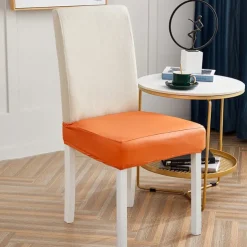 WaterProof PU Leather Dining Room Chair Cover Seat Covers Elastic Stool Covers Durable Dust-proof Cushion Cover for Home Hotel