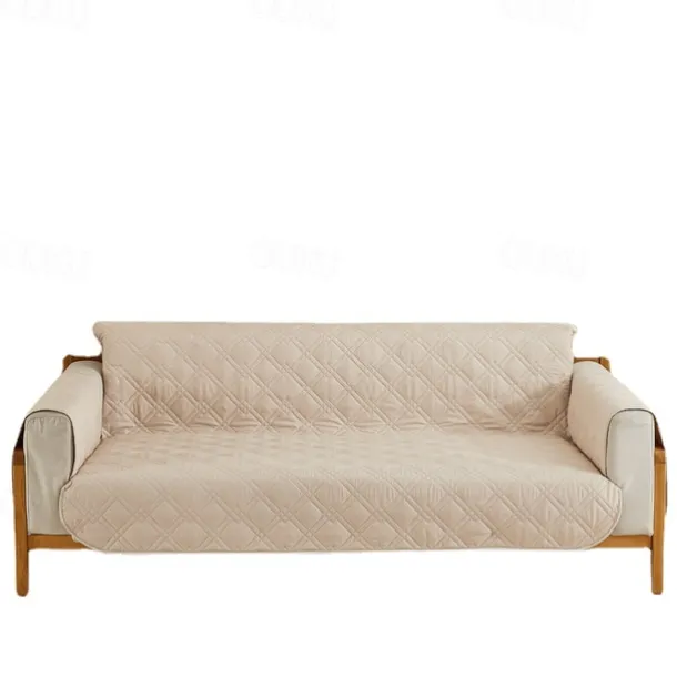 Waterproof Recliner Quilted Sofa Cover for Large Reclining Chair Slipcover Seat Reversible Washable Protector with Elastic Adjustable Straps for Kids Pets