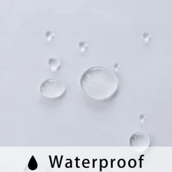 Waterproof Semi Sheer Curtains White Indoor Outdoor for Wedding Patio Grommet Curtain for Wedding Bedroom, Living Room, Porch, Pergola, Cabana, 1 Panel