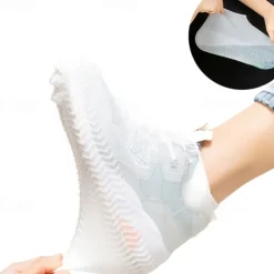 Waterproof Shoe Covers, Non-Slip Water Resistant Overshoes Silicone Rubber Rain Shoe Cover Protectors for Kids, Men, Women
