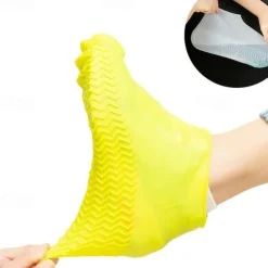 Waterproof Shoe Covers, Non-Slip Water Resistant Overshoes Silicone Rubber Rain Shoe Cover Protectors for Kids, Men, Women