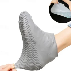 Waterproof Shoe Covers, Non-Slip Water Resistant Overshoes Silicone Rubber Rain Shoe Cover Protectors for Kids, Men, Women