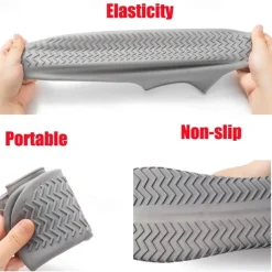 Waterproof Shoe Covers, Non-Slip Water Resistant Overshoes Silicone Rubber Rain Shoe Cover Protectors for Kids, Men, Women