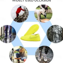 Waterproof Shoe Covers, Non-Slip Water Resistant Overshoes Silicone Rubber Rain Shoe Cover Protectors for Kids, Men, Women