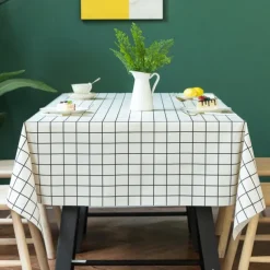 Waterproof Tablecloth Vinyl Table Cloth Spring Tablecloth Wipe Clean Outdoor Table Cover Oilcloth for Picnic,Wedding,Dining,Easter