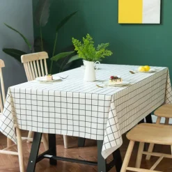 Waterproof Tablecloth Vinyl Table Cloth Spring Tablecloth Wipe Clean Outdoor Table Cover Oilcloth for Picnic,Wedding,Dining,Easter