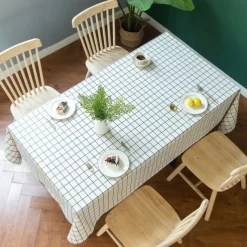 Waterproof Tablecloth Vinyl Table Cloth Spring Tablecloth Wipe Clean Outdoor Table Cover Oilcloth for Picnic,Wedding,Dining,Easter