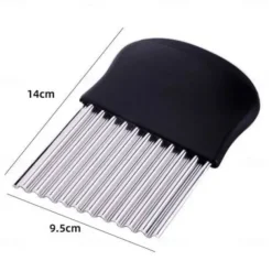 Wave Potato Cutter - Stainless Steel Blade, Ergonomic Handle, Versatile Vegetable Slicer for Potatoes, Cucumbers, Carrots