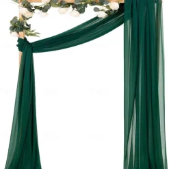 Wedding Arch Draping Fabric Fall Wedding Arch Chiffon Fabric,Sheer Hanging Drapes Arrangement for Wedding Ceremony Backdrop Outdoors Party Swag Home Decor