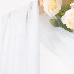 Wedding Arch Draping Fabric Fall Wedding Arch Chiffon Fabric,Sheer Hanging Drapes Arrangement for Wedding Ceremony Backdrop Outdoors Party Swag Home Decor