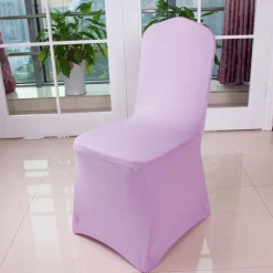 Wedding Chair Covers Spandex Banquet Chair Covers Slipcove Flat Front Stretch Spandex Chair Covers for Wedding Banquet Dining Party Decorations