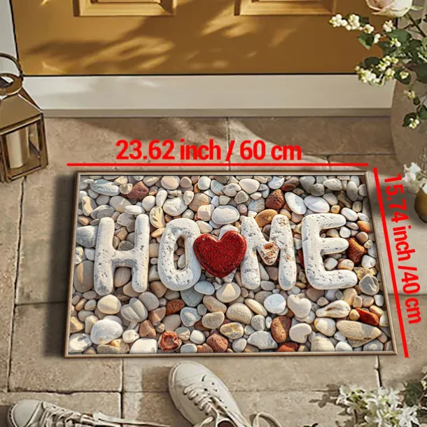 Wedding Cobblestone Home Doormat Kitchen Mat Floor Mat Non-Slip Area Rug Oil Proof Rug Indoor Outdoor Mat Bedroom Decor Bathroom Mat Entrance Rug
