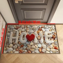 Wedding Cobblestone Home Doormat Kitchen Mat Floor Mat Non-Slip Area Rug Oil Proof Rug Indoor Outdoor Mat Bedroom Decor Bathroom Mat Entrance Rug