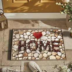 Wedding Cobblestone Home Doormat Kitchen Mat Floor Mat Non-Slip Area Rug Oil Proof Rug Indoor Outdoor Mat Bedroom Decor Bathroom Mat Entrance Rug
