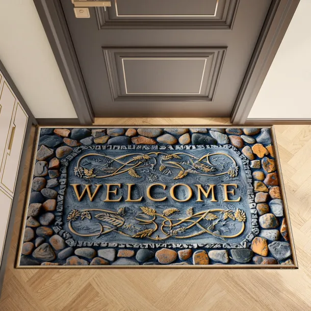 Wedding Cobblestone Home Doormat Kitchen Mat Floor Mat Non-Slip Area Rug Oil Proof Rug Indoor Outdoor Mat Bedroom Decor Bathroom Mat Entrance Rug