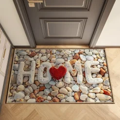 Wedding Cobblestone Home Doormat Kitchen Mat Floor Mat Non-Slip Area Rug Oil Proof Rug Indoor Outdoor Mat Bedroom Decor Bathroom Mat Entrance Rug