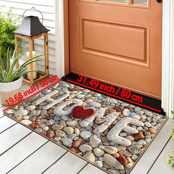 Wedding Cobblestone Home Doormat Kitchen Mat Floor Mat Non-Slip Area Rug Oil Proof Rug Indoor Outdoor Mat Bedroom Decor Bathroom Mat Entrance Rug