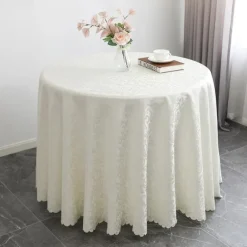 Wedding Decor Tablecloth Red Round Table Cloth Cover for Hotel Restrant Dining,Table Cloth for Harvest, Xmas Holiday, Winter, and Parties